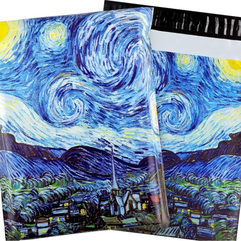 STARRY NIGHT PRIBT SHIPPING SET!! 100 Poly 10x13 Sealable Shipping BAGS *NEW*